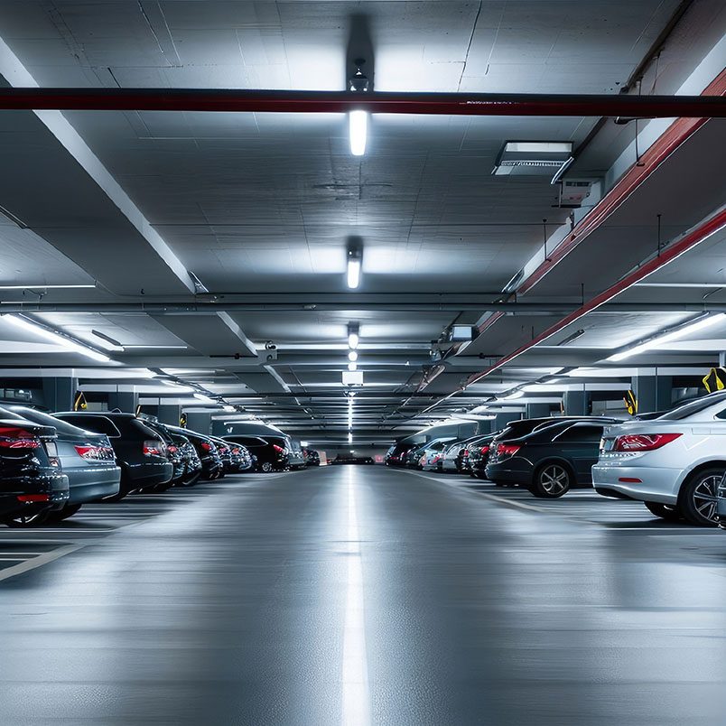 modern underground parking with many cars modern underground parking with many cars