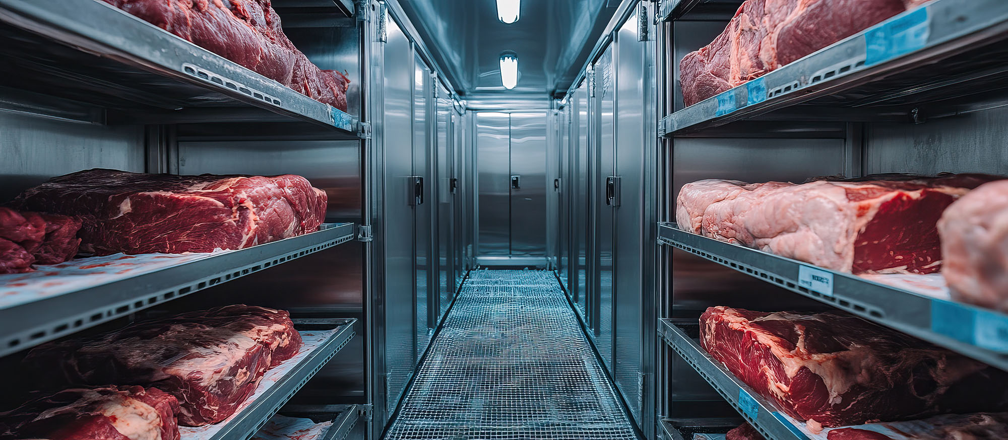 Meat Storage Room in a Butcher Shop